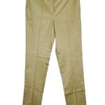 Peck & Peck Yellow Dress Pants with Metallic Accents Size 4 Yellow Slim Leg Pant Photo 0