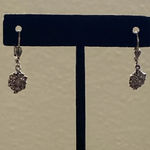 None On hold Simple sweet little flower with pink and clear crystal earrings Photo 9