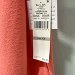 Plus Size Scoop/ V Neck Texture Solid Knit Top With Short Ruffle Sleeves Orange Photo 9