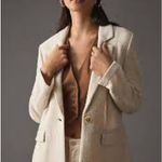 Sanctuary x Anthropologie Beige Knit Blazer M Quiet Luxury Minimalist Neutral Photo 1
