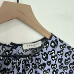 Sandro Rina Purple Heart Patterned long sleeve Blouse Top Photo 5