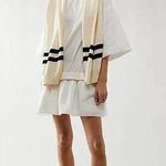 Free People NEW  Astrid Optic White Shirt Dress Drop Waist Size Small Womens Photo 0