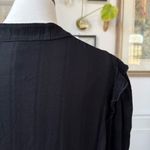 Anthropologie  Amadi Rossi Ruffled Tunic Black 3/4 Sleeves Dress M Photo 7