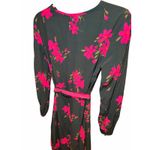 Boden Women US 6 Mara Bramble Belted Floral Hunter Green Pink Long Sleeve Dress Photo 8