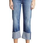 Mother The Dusty Cuff Fray Shoot to Thrill Jeans Blue Size 29 Photo 0