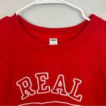 Old Navy NWT  'Real Good' Red Pullover Unisex Sweatshirt Size Small Photo 2