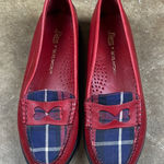 Bass x Rachael Antonoff Wendybird Plaid Loafers in red
Size: 8 1/2 Red Size 8.5 Photo 0