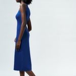 ZARA Vibrant Blue Knit Midi Sweater Dress Size S Photo 11