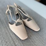 Vintage Mootsie Tootsie Champagne Cream Satin Rhinestone Slingback Dressy Heels Size 8.5 Photo 2