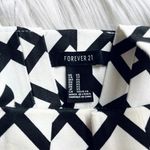 Forever 21 Black and White Graphic Diamond Pattern Pinafore Dress Photo 7