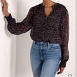 Evereve Petra Floral Print Long Sleeve Blouse in Plummulti Size XS Photo 0