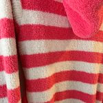 Casual Moments Pink and White Hooded Striped Bathrobe w/belt womens size smal Photo 7