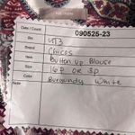 Chicos Womens‎ Button Up Blouse 16P Or 3P Burgundy Professional Business Career Red Photo 6