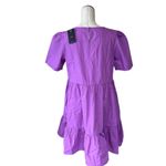 Levi's NWT Marcella Cotton Short-Sleeve Trapeze Dress COLOR: IRIS ORCHID Photo 4