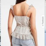 EXPRESS  Ruffle Wrap Cami Blouse Polka Dot M Photo 1
