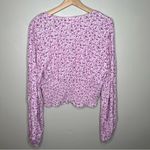 ASTR  The Label Pink Fuchsia Floral XL Peplum Blouse Photo 4