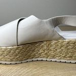 Vince Sandals Women 10M White Leather Jesson Espadrille Jute Wedge Casual Summer Photo 9