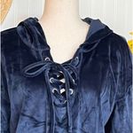 Velvety Soft Blue Hoodie With Photo 2