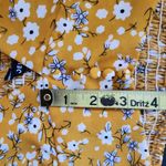 Jeuvre Yellow Floral Crop Tank Top and Skirt Set Size Small Photo 9