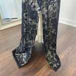 Early 2000's Romantic Goth Whimsygoth Floral Beaded Black Nude Prom Dress M / 8 Size M Photo 4