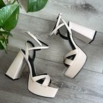 ZARA Platform patent leather sandals Photo 0