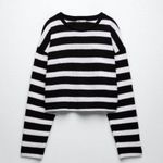 ZARA NWT Striped Rustic Sweater Bloggers Fav Lightweight Medium Photo 5