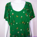 Unique Vintage  X GB Butterfly‎ And Daisy Flowers Green Dress, size L Photo 3