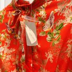 Forever 21 Bird with flower orange dress with neck bow tie Photo 10