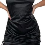 Francesca’s black satin slip mini and midi dress size medium NWT $48 Photo 10