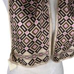 Ann Taylor Vintage Silk Scarf Geometric Brown Beige Pink New Photo 6