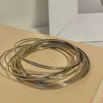 Silver Bangle Bunch Vintage “Delilah” Skinny Boho Bohemian Gypsy Maximalist Photo 2