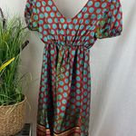 Hale Bob  100% Silk Short Sleeve Polka Dot Print Mini Dress S Photo 1