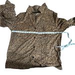 DKNY  Cheetah Print Fleece 2PC Pajama Pant Set Long Sleeves LRG p16 Photo 5