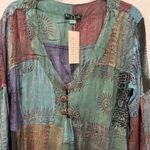 Kathmandu Imports Bohemian Patchwork Green Kimono by Kathmandu  Photo 2