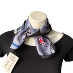 NWT, Rare Vintage The Girls Helen Welsh Designer 100% Silk Scarf, 21” square Black Photo 10