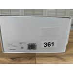 By Far Tanya Nude Patent Leather Heels Size EU 38 US 8 NIB Slip On Style Glam Tan Photo 10