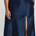 Alfred Sung NEW D826 Sleeveless Square-Neck A Line Gown w Pockets navy sz 24 w Photo 0