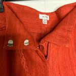 Cache Silk Burnt Orange Wide Leg Capris & Cropped Jacket Pantsuit Small Photo 13