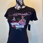 Ed Hardy NWT  Graffiti Black Rose Heart True Love T-Shirt Size Medium Photo 0