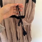 Free People  Beige and Black Boho tunic dress Blouse Photo 2