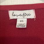 Love Fire Maroon Feather Cuff Blazer Red Size L Photo 1