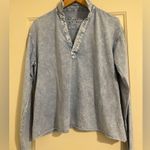 Frank & Eileen $168 Patrick Popover Henley Top Shirt Pullover Mineral Blue RARE Photo 6