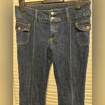 Brandy Melville J. Galt Y2K Flare Leg Low Rise Cargo Pocket Denim Blue Jeans S Photo 3