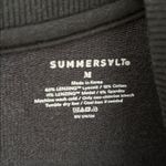 Summersalt  Softest French Terry Henley Dress Mini Black Button Super Soft Medium Photo 4