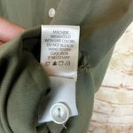 Max Studio Shirt Dress Womens XS Olive Army Green Utility Pockets Button SS Photo 6