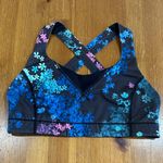 Lululemon  athletica Black and Blue Floral SPORT Top Photo 7