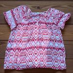 Faded Glory  Pink and White Patterned Blouse Photo 0