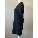 Brass Cap Sleeve VNeck Mini Dress Black Size Small Photo 3