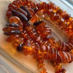 Vintage Genuine Baltic Amber Teething Necklace No Clasp Approximately 30” in Len Brown Photo 5