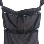 Stone Cold Fox Morrissey Linen Black Lace Crop Flare Leg Strapless Jumpsuit 2 Photo 5